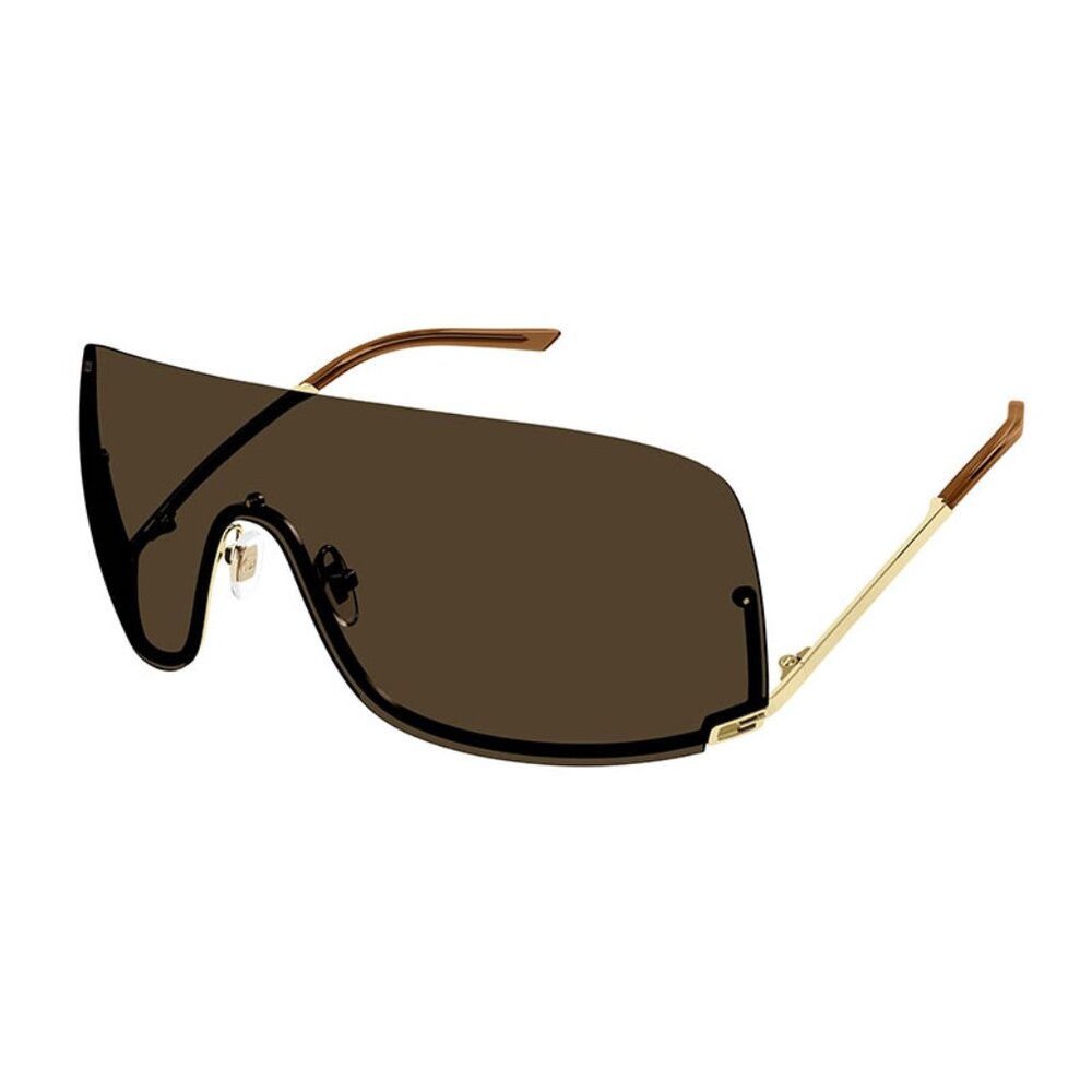 NEW GUCCI SHIELD SUNGLASSES GUCCI GG1560S 002 GOLD BROWN EYEWEAR